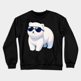 Kawaii Sunglass Cool Kid Polar Bear Crewneck Sweatshirt